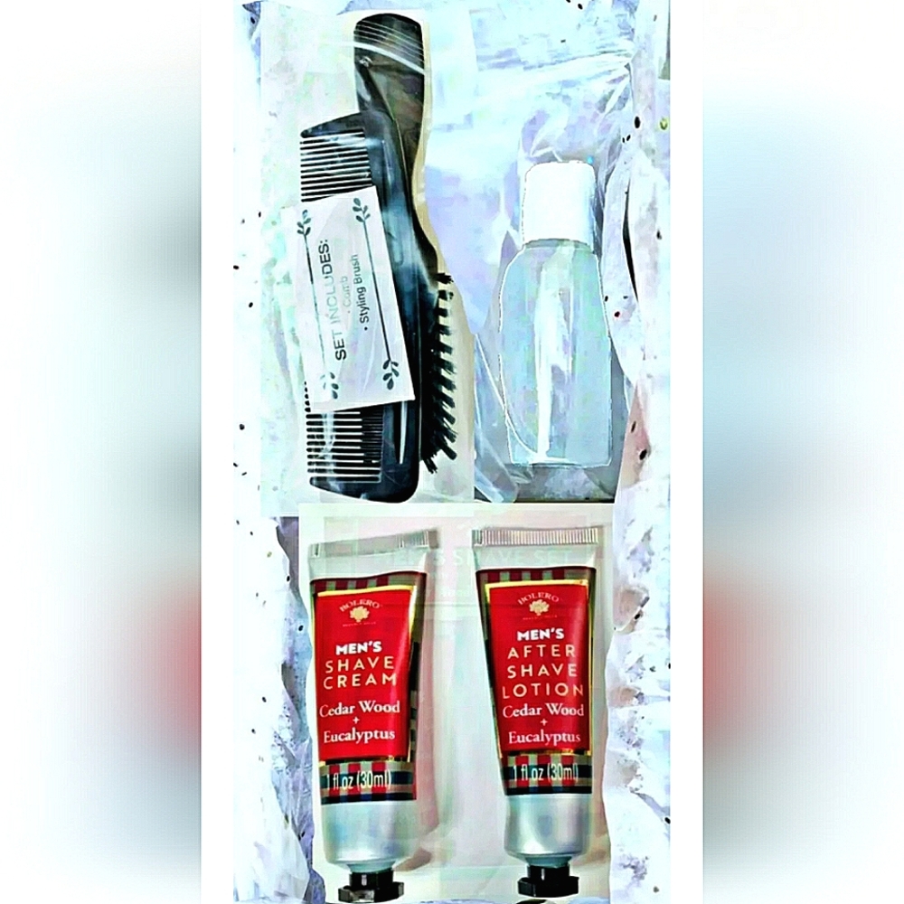 NEW! 5PC Men Beard Grooming Comb/Brush Gift Box! Shampoo Shave Cream After Shave